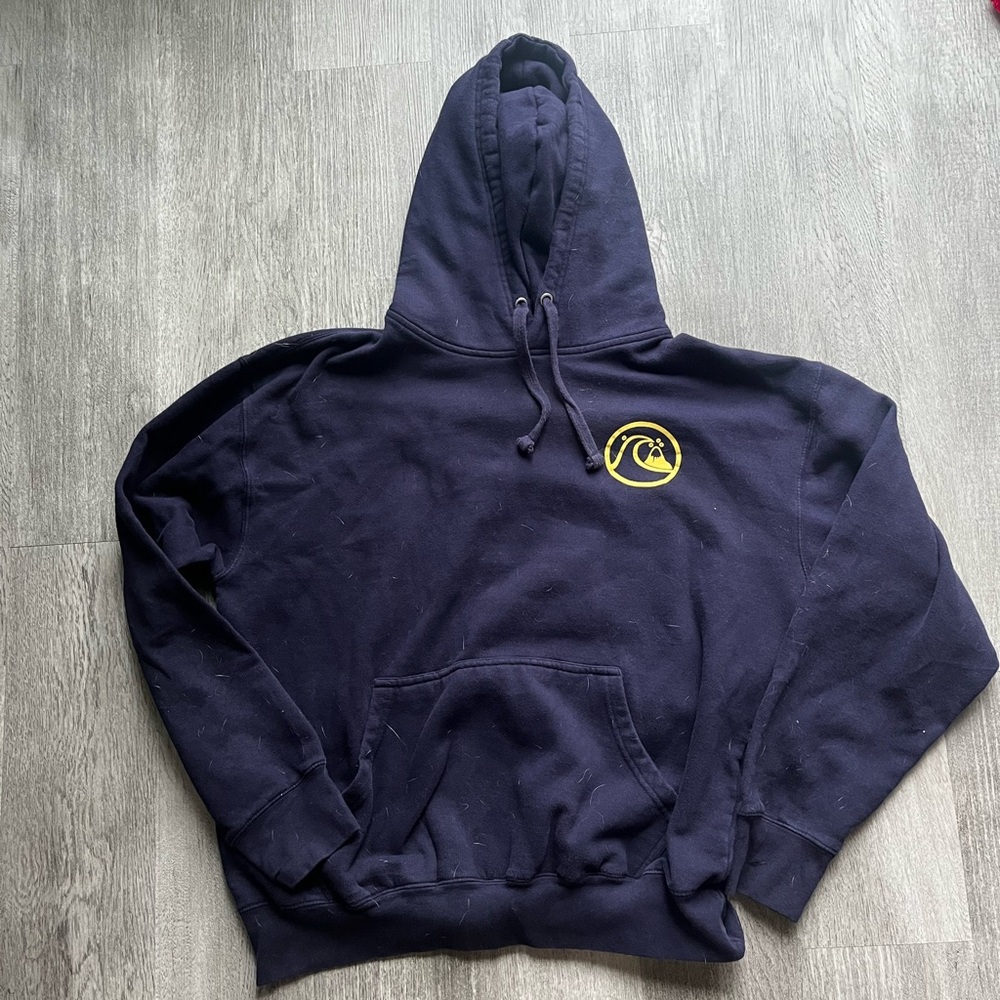 Quiksilver Blue Sweater with Ribbed Cuffs